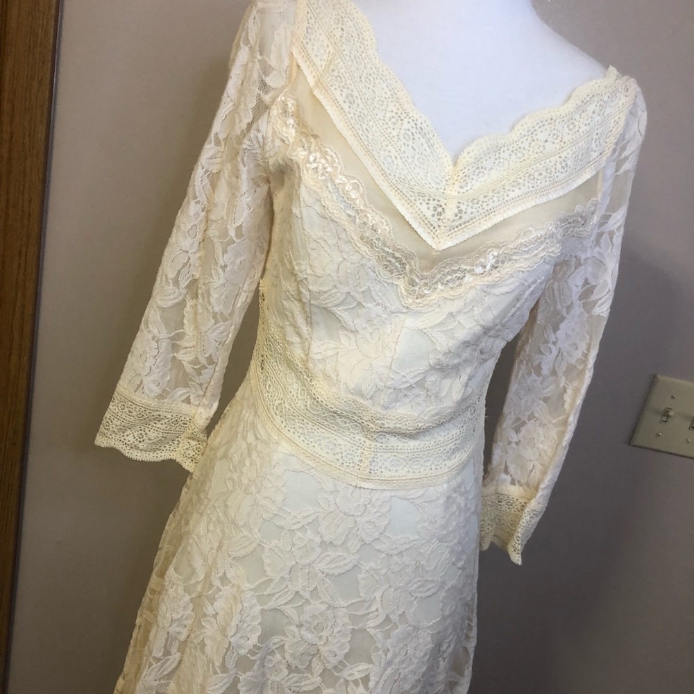 Free People White Lace Bride Party or Shower Dress